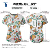 Custom Tacos Full Button Mexico Baseball Jersey for Women